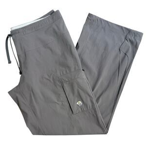 Mountain Hardwear Hiking Pants Nylon Mid-Rise Cargo Pocket Gray Women’s 10
